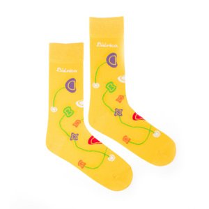 Ponožky Lúčnica kvety žlté