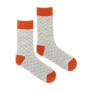 Vlnené ponožky merino Vlnáč Cikcak Oranž