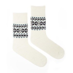 Vlnené ponožky Vlnáč Zima biely