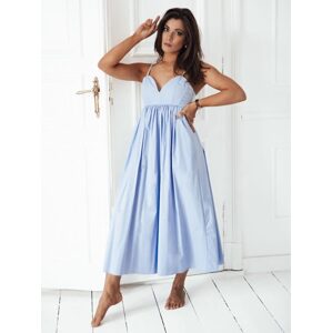 Elegantné midi šaty v modrej farbe Eliene