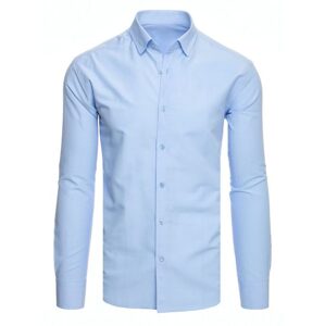 Elegantná blankytne modrá košeľa bez vzorom