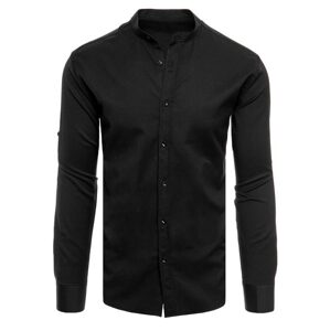 Nadčasová elegantná čierna pánska košeľa
