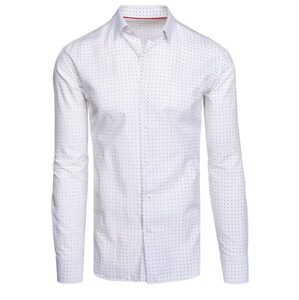 Trendová biela košeľa s jemným vzorom