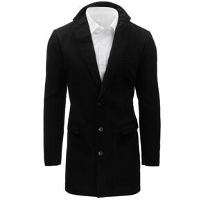 Elegantný čierny pánsky kabát