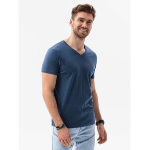 Jednoduché tmavo-modré tričko S1369