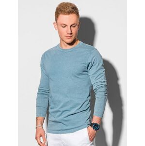 Svetlo-modré štýlové tričko s dlhým rukávom L131