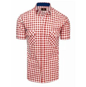 Bielo-červená károvaná košeľa