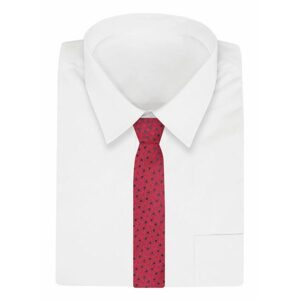 Červená kravata s bodkami Angelo di Monti