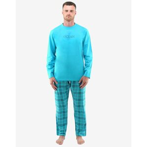 Trendy tyrkysové dlhé pyžamo Ocean