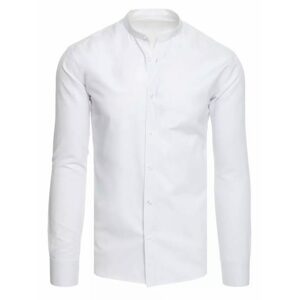 Trendová biela košeľa so stojačikom