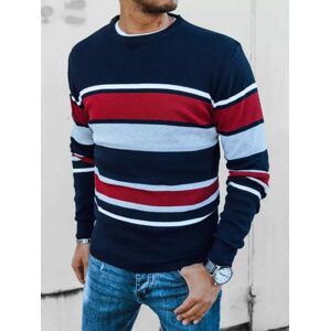 Trendový pruhovaný granátový sveter