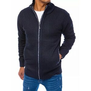 Granátový zateplený  sveter na zips
