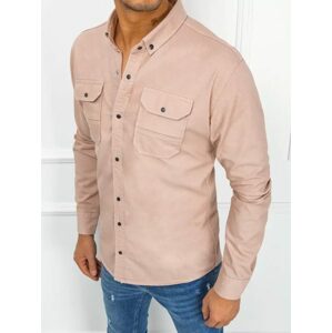 Trendová ružová košeľa s vreckami