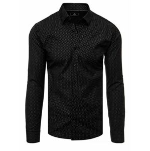 Čierna košeľa s decentným vzorom
