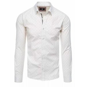 Elegantná vzorovaná košeľa v bielej farbe