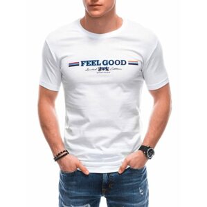 Biele tričko s nápisom FeelGood S1786