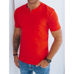 Trendy červené tričko s ozdobnými gombíkmi