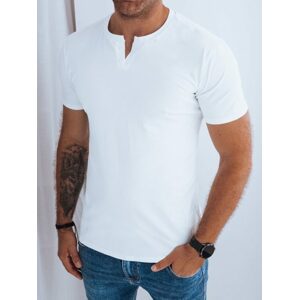 Trendy biele tričko s ozdobnými gombíkmi