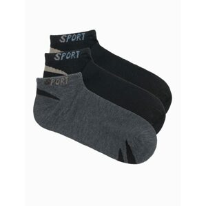Mix členkových ponožiek v tmavých farbách Sport U334 (3 ks)