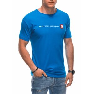 Originálne bavlnené modré tričko s myšlienkou S1881