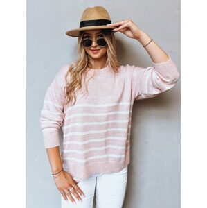 Trendy dámsky oversize ružový sveter Sewerus