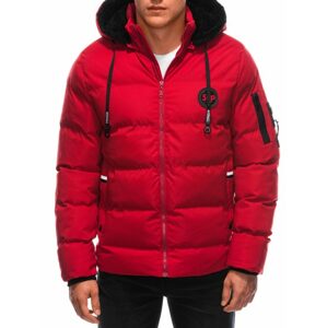 Trendy zimná červená bunda C613