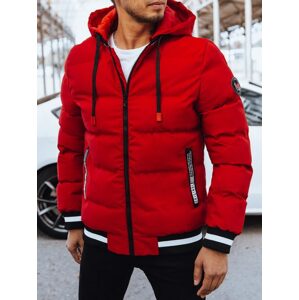 Prešívaná červená zimná bunda