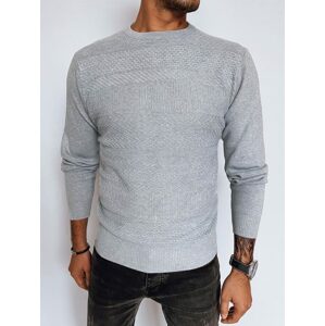 Šedý sveter s trendy prešívaním