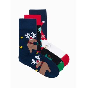 Mix pánskych vianočných ponožiek U410 (3 ks)