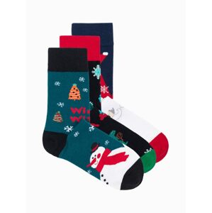 Mix pánskych vianočných ponožiek U412 (3 ks)