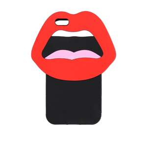 Čierno-červený silikónový kryt Mouth pre iPhone 6/6s