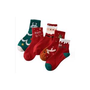 Set ponožiek s vianočnými motívmi Merry Christmas - päťbalenie
