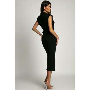 Čierne elegantné midi šaty Harper