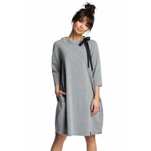Sivé šaty BE 070