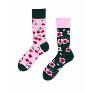 Ružovo-zelené ponožky Cherry Blossom