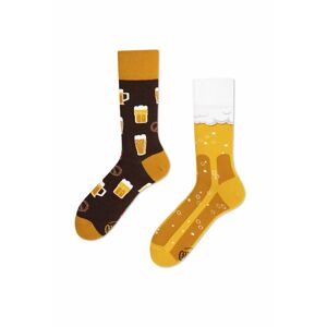 Hnedo-žlté ponožky Craft Beer