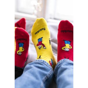 Žlto-červené ponožky Pat a Mat