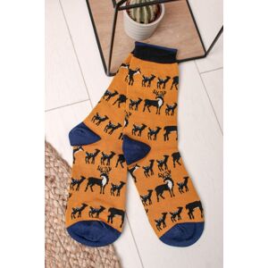 Modro-žlté ponožky Animal Kin Socks