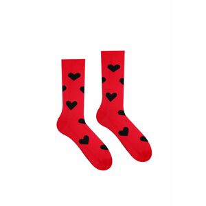 Čierno-červené ponožky Valentín Ona