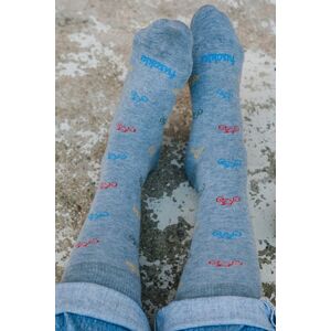 Sivé vzorované ponožky Cyklista šedý