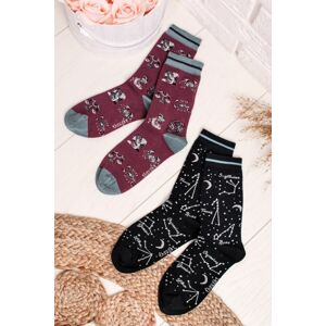 Viacfarebné vzorované ponožky Astrology Socks - dvojbalenie