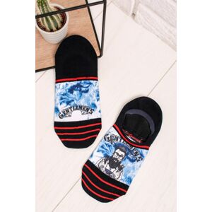 Pánske modro-červené členkové ponožky Barber
