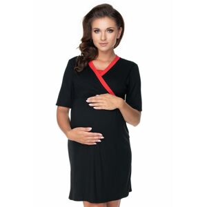 Čierny set tehotenská nočná košeĺa + župan 0149