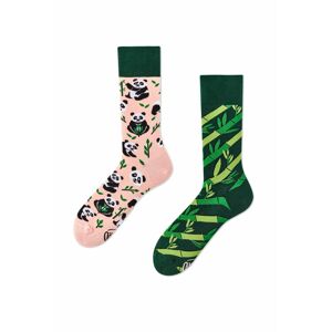 Ružovo-zelené ponožky Sweet Panda