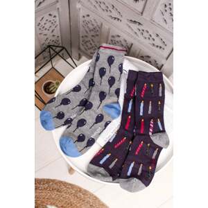 Viacfarebné ponožky Bamboo Party Socks in a Bag - dvojbalenie