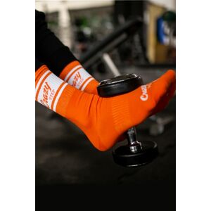 Oranžové vysoké športové ponožky Crazystep