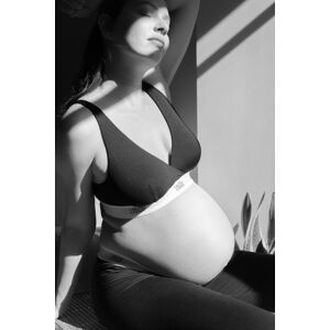 Čierna nevystužená tehotenská podprsenka Life