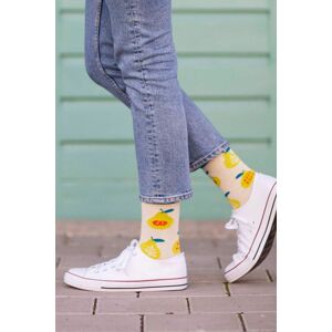 Modro-žlté vzorované ponožky Dobrá úroda