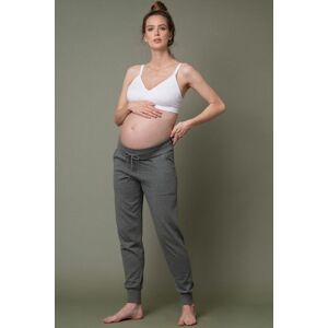 Sivo-zelené tehotenské teplákové nohavice Honour