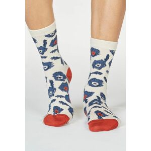 Béžové vzorované ponožky Danika Floral